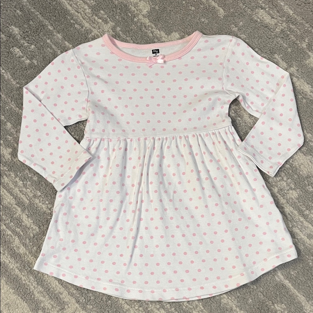 Hudson Baby Polka Dot Long Sleeve Dress